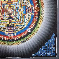 Buddhist Hand Painted Tibetan Thangka Of Kalachakra Mandala Thangka Painting