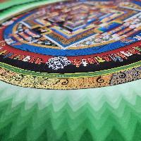 Buddhist Hand Painted Tibetan Thangka Of Kalachakra Mandala Thangka Painting