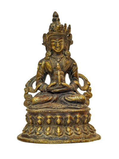 [old], Buddhist Handmade Statue Of Aparimita, [antique], Old Stock, Amitayus, Chepame