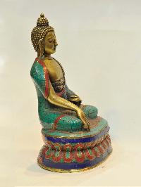 Buddhist Handmade Statue Of Shakyamuni Buddha, [stone Setting]