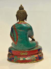 Buddhist Handmade Statue Of Shakyamuni Buddha, [stone Setting]