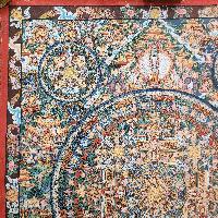 [art From Bhaktapur], Buddhist Handmade Thangka Of Mandala, [hand Painted], [antique], [real Gold]