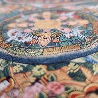 [art From Bhaktapur], Buddhist Handmade Thangka Of Mandala, [hand Painted], [antique], [real Gold]
