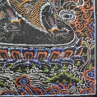 [art From Bhaktapur], Buddhist Handmade Thangka Painting Of Vajrapani, [antique], [real Gold]