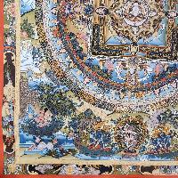 [art From Bhaktapur], Buddhist Handmade Thangka Of Mandala, [hand Painted], [antique], [real Gold]