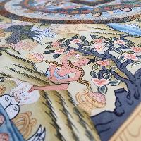 [art From Bhaktapur], Buddhist Handmade Thangka Of Mandala, [hand Painted], [antique], [real Gold]