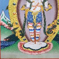 [art From Bhaktapur], Buddhist Handmade Thangka Painting Of Bodhisattva, [antique], [real Gold]