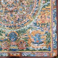 [art From Bhaktapur], Buddhist Handmade Thangka Of Mandala, [hand Painted], [antique], [real Gold]
