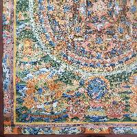 [art From Bhaktapur], Buddhist Handmade Thangka Of Mandala, [hand Painted], [antique], [real Gold]