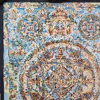[art From Bhaktapur], Buddhist Handmade Thangka Of Mandala, [hand Painted], [antique], [real Gold]