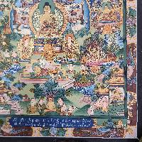 [art From Bhaktapur], Buddhist Handmade Thangka Of Buddha Life Story, [hand Painted], [antique], [real Gold]