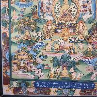 [art From Bhaktapur], Buddhist Handmade Thangka Of Buddha Life Story, [hand Painted], [antique], [real Gold]