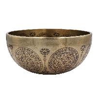 Buddhist Hand Beaten Jambati Singing Bowl, With Premium Etching Carving Of [mandala Design], [select Accessories]