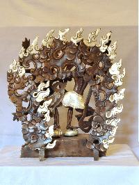 Buddhist Handmade Statue Of Citipati, [silver And Chocolate Oxidized]