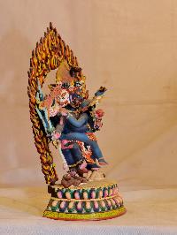 Buddhist Handmade Statue Of Hayagriva, [traditional Color Finishing]