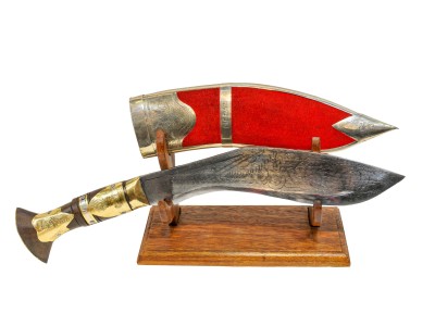 [khukuri], Gurkha Knife - [sirupate], [white Metal], Nepali Machete