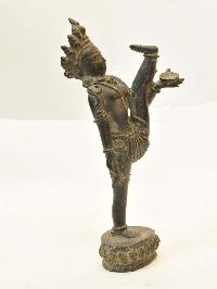 [old] Buddhist Handmade Statue Of Standing Akash Yogini, [antique], Old Stock