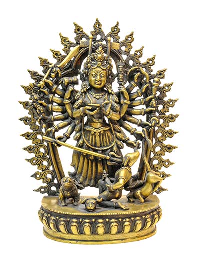 Handmade Statue Of 18 Hand Bhagawati, Durga Kali
