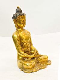 Buddhist Handmade Statue Of Amitabha Buddha, [gold Plated]