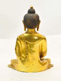 Buddhist Handmade Statue Of Amitabha Buddha, [gold Plated]