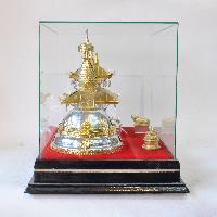 High Quality Traditional Handmade Nepali Gift Item Of [swayambhunath] Stupa And [pashupatinath] Temple Replica On Glass