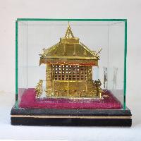 Handmade Traditional Nepali Gift Item Of 
 [kamaladi Ganesh] Temple Replica On Glass
