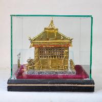 Handmade Traditional Nepali Gift Item Of 
 [kamaladi Ganesh] Temple Replica On Glass