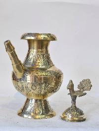 Handmade Traditional Nepali [palpali], [nepali] Karuwa, Water Pot With Carved Design