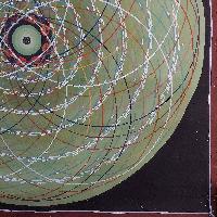 [art From Bhaktapur], Buddhist Handmade Thangka Of Cosmic Mandala, [hand Painted]