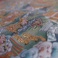 [art From Bhaktapur], Buddhist Handmade Thangka Of Buddha Life Story, [hand Painted], [antique], [real Gold]