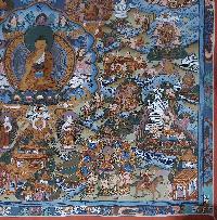 [art From Bhaktapur], Buddhist Handmade Thangka Of Buddha Life Story, [hand Painted], [antique], [real Gold]