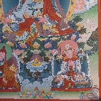 [art From Bhaktapur], Buddhist Handmade Thangka Painting Of Padmasambhava, [antique], [real Gold]