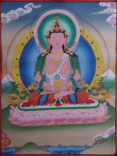 [art From Bhaktapur], Buddhist Handmade Thangka Of Tara, [antique], [real Gold]