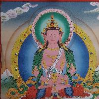 [art From Bhaktapur], Buddhist Handmade Thangka Of Tara, [antique], [real Gold]