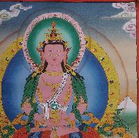 [art From Bhaktapur], Buddhist Handmade Thangka Of Tara, [antique], [real Gold]