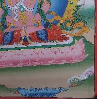 [art From Bhaktapur], Buddhist Handmade Thangka Of Tara, [antique], [real Gold]