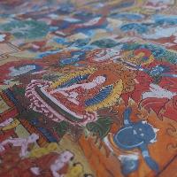 [art From Bhaktapur], Buddhist Handmade Thangka Of Buddha Life Story, [hand Painted], [antique], [real Gold]
