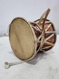 Mahadev Damaru, Nepali Folk Musical Instrument [damaru], A Musical Instrument For Many Religious Practices, Made On A Copper Base