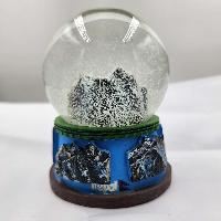 Water Globe Of [everest] With Made From Fiber, Replica Of The Majestic Mountain Of Nepal
