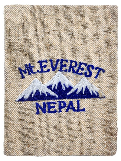 Nepali Lokta Paper Notebook Of 45 Pages, [with Mt. Everest And Hemp Cloth Covering], [nepali Kagaj]
