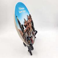 [3d] Fiber Art Of Kathmandu Durbar Square Of Nepal With Stand And Wall, Ceramic Plate, Souvenirhanger