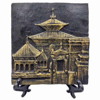 3d Fiber Art Of Pashupatinath Temple Of Nepal With Stand And Wall Hanger