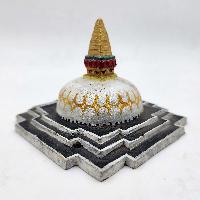 Buddhist Nepali Fiber [stupa] With White Paint