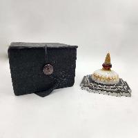 Buddhist Nepali Fiber [stupa] With White Paint