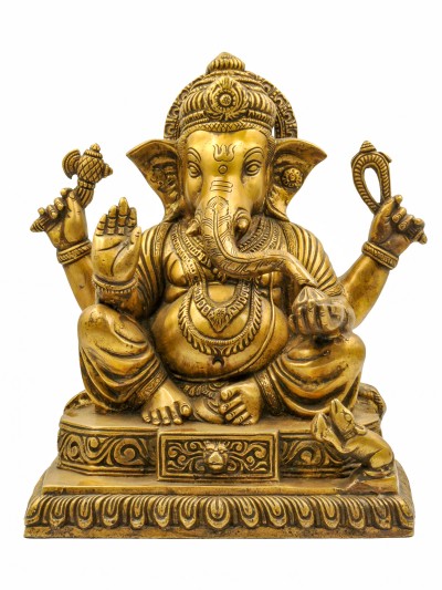 Buddhist Statue Of Ganesh, [sand Casting]