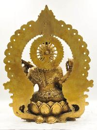Nepali Statue Of Saraswati, [sand Casting], Glossy
