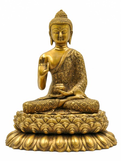 Buddhist Statue Of Amoghasiddhi Buddha, Or Blessing Buddha [sand Casting]