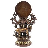Buddhist Statue Of Eight Hand Ganesh, [sand Casting], [chocolate Oxidized]