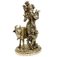 Nepali Statue Of Krishna, [sand Casting], Glossy Finishing