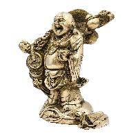 Buddhist Statue Of Laughing Buddha, [sand Casting], Glossy Finishing